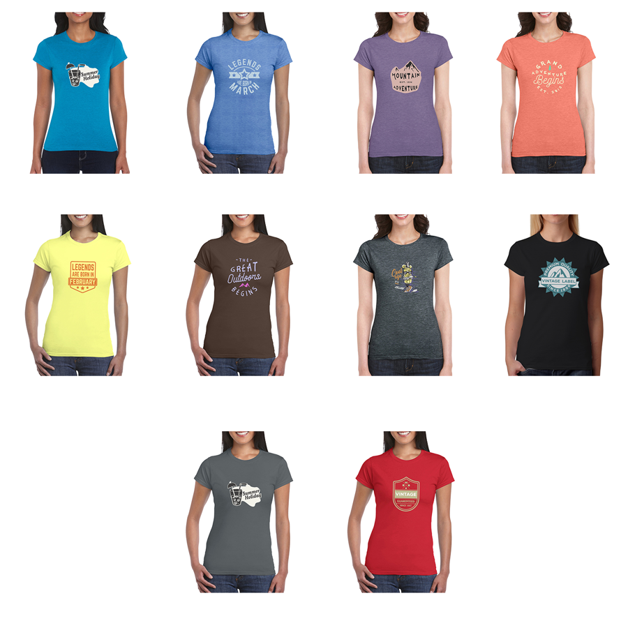 Gildan SoftStyle Ladies Junior Fit T-shirts 4.5 oz