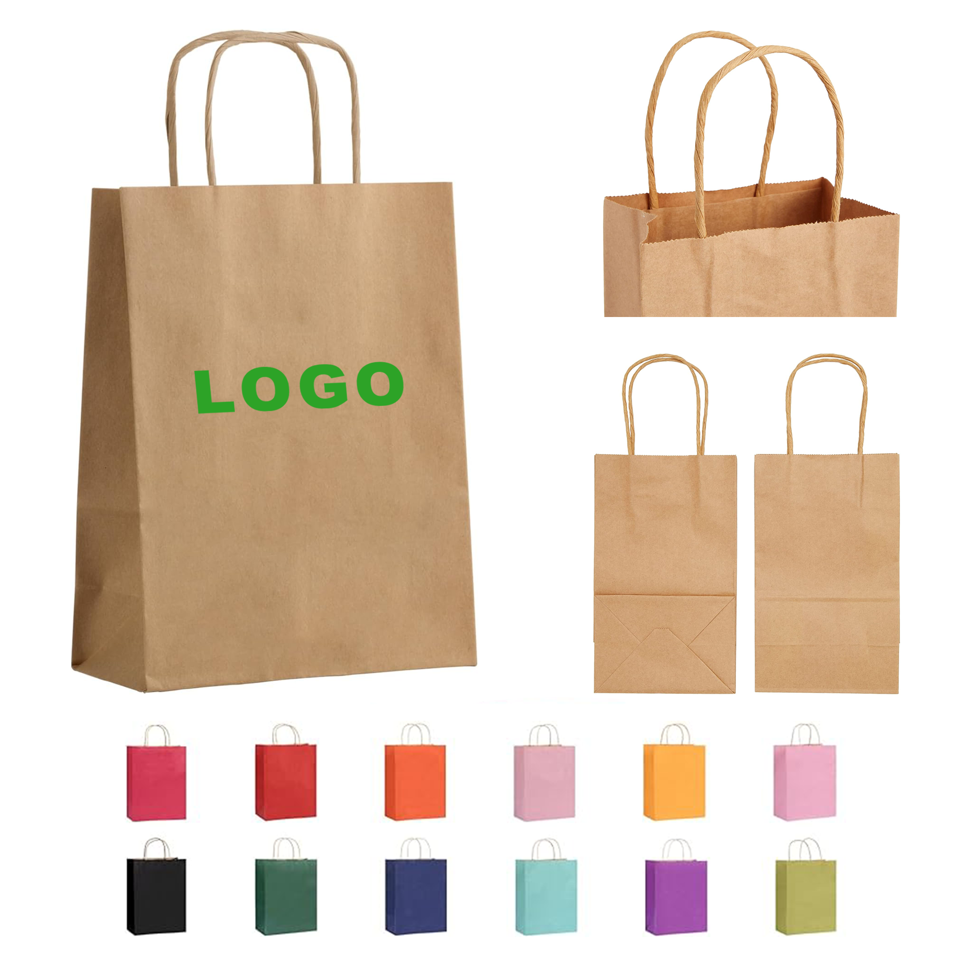Premium Natural Kraft Paper Bags Bulk 2