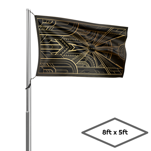 Single-Sided Dye Sublimation 1-Layer 8ft x 5ft Flag 9