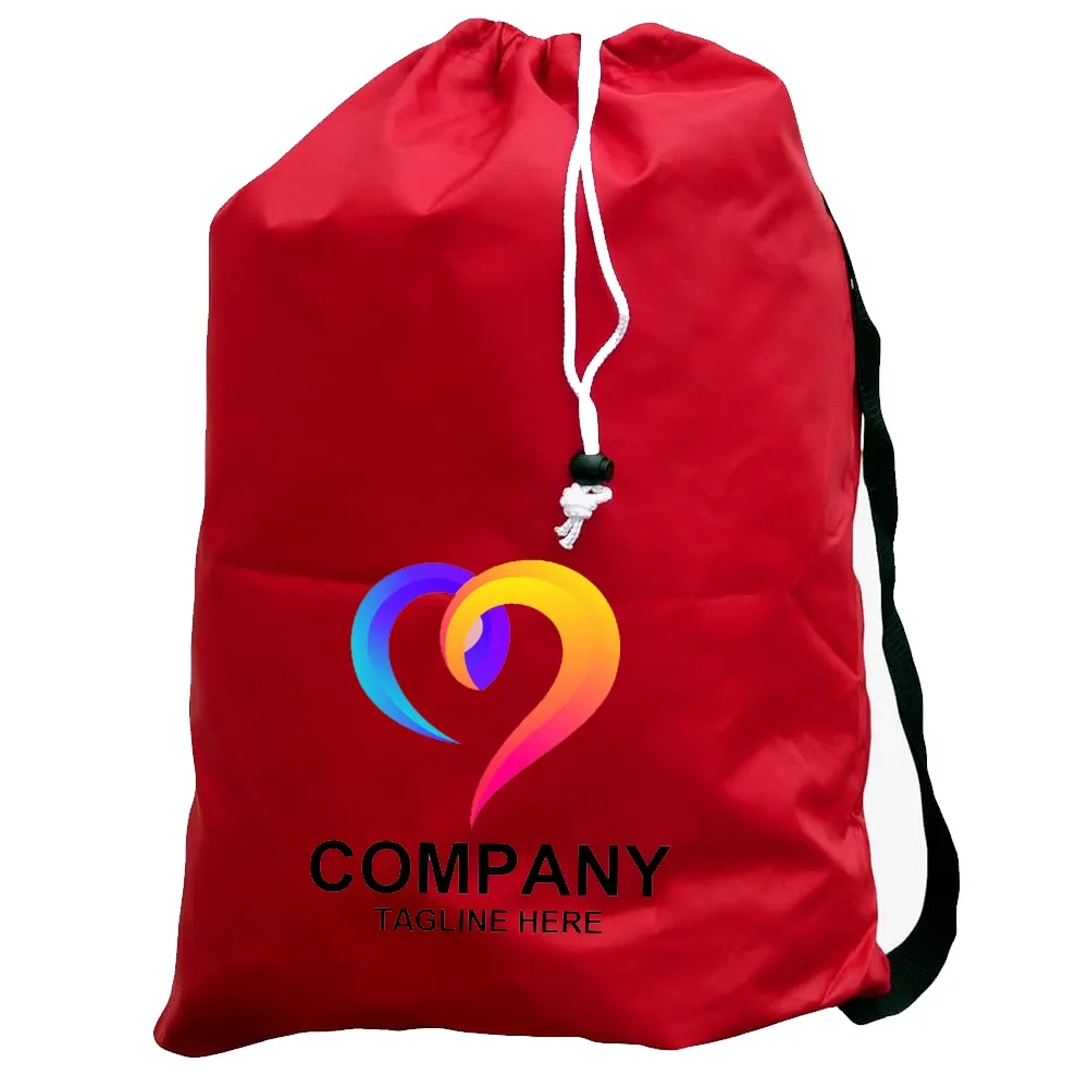 Carry Nylon Laundry Bag With Shoulder Strap 9