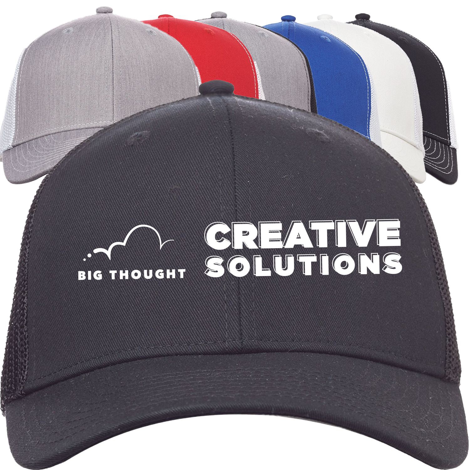 Structured Six-Panel Trucker Snapback Caps w/Custom Logo 2