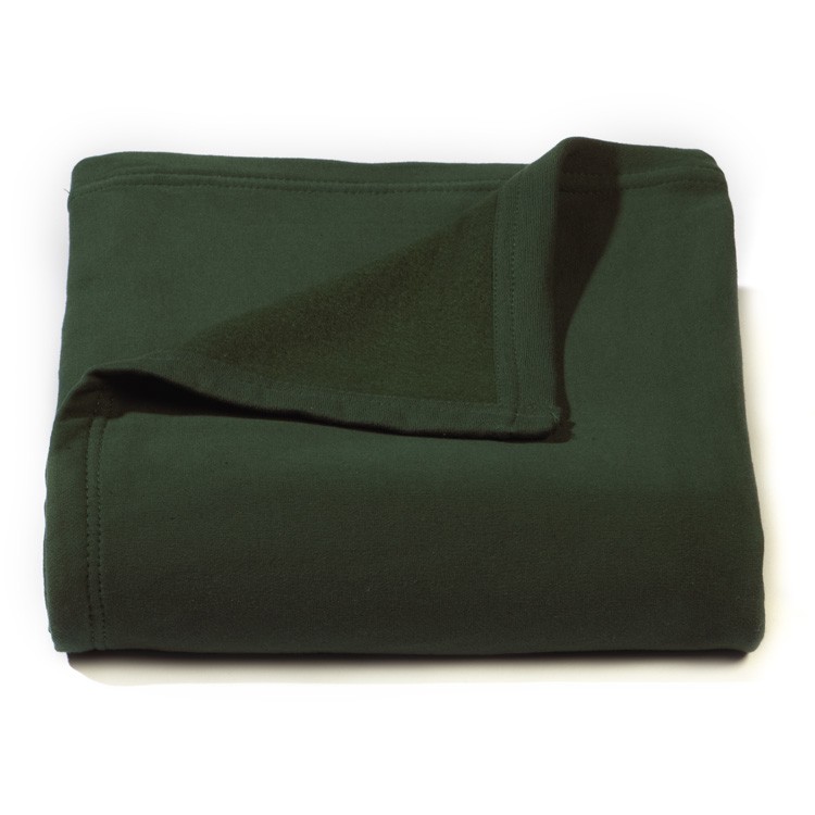 Hunter Green Sweatshirt Jersey Fleece Blanket 1