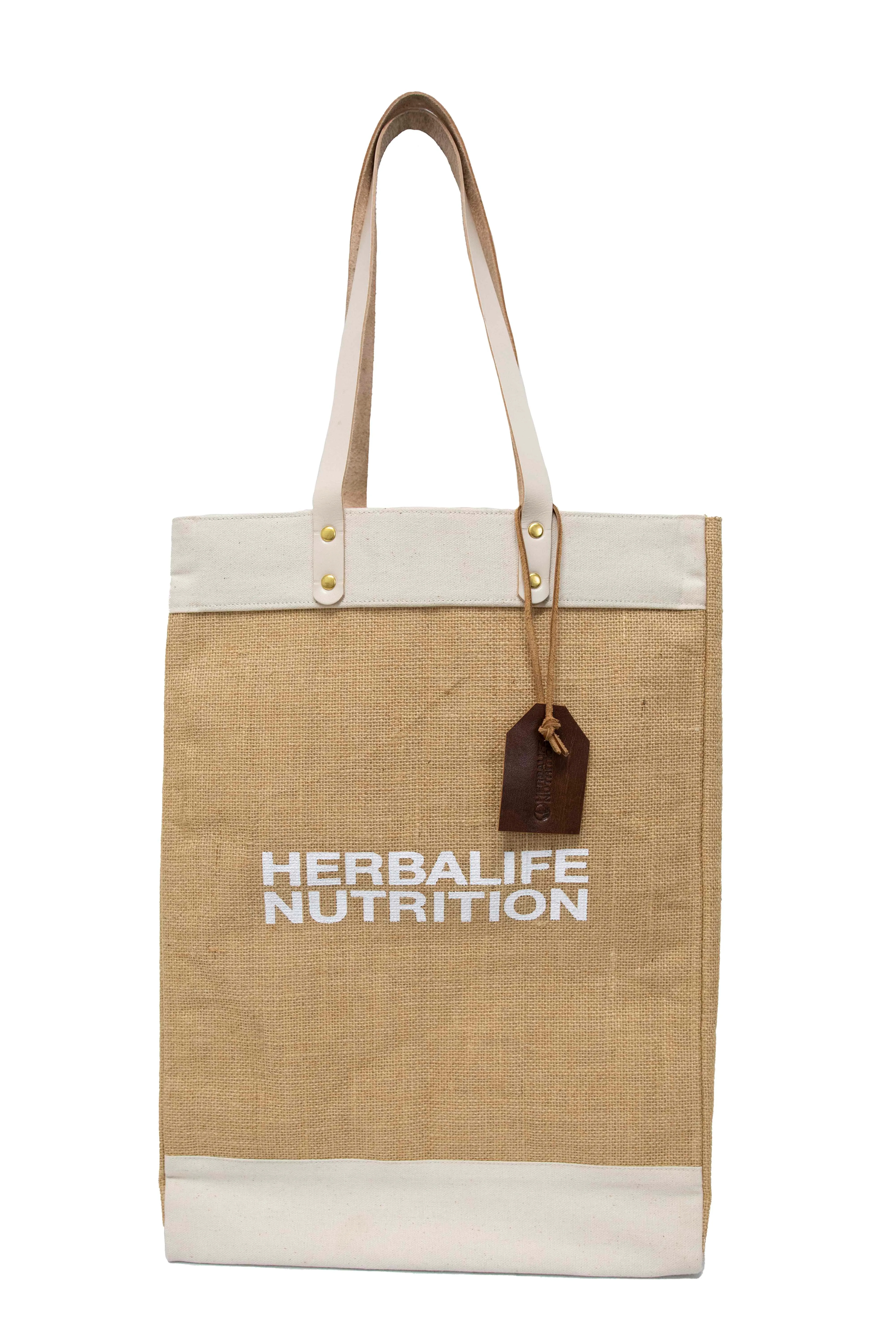 Burlap Magazine Tote Bag 6