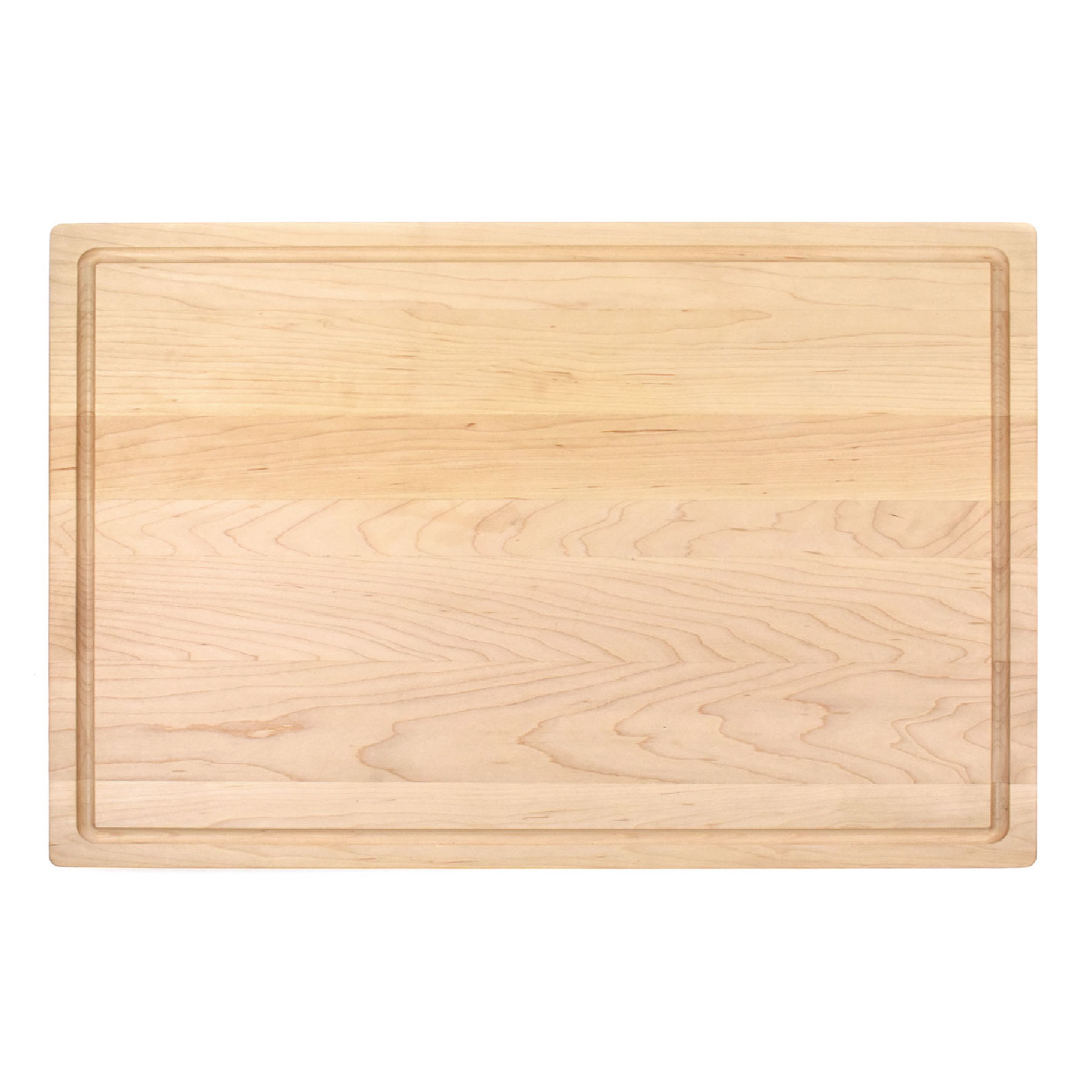 12" x 18" x 1 1/4" Maple Butcher Block with Juice Groove 1