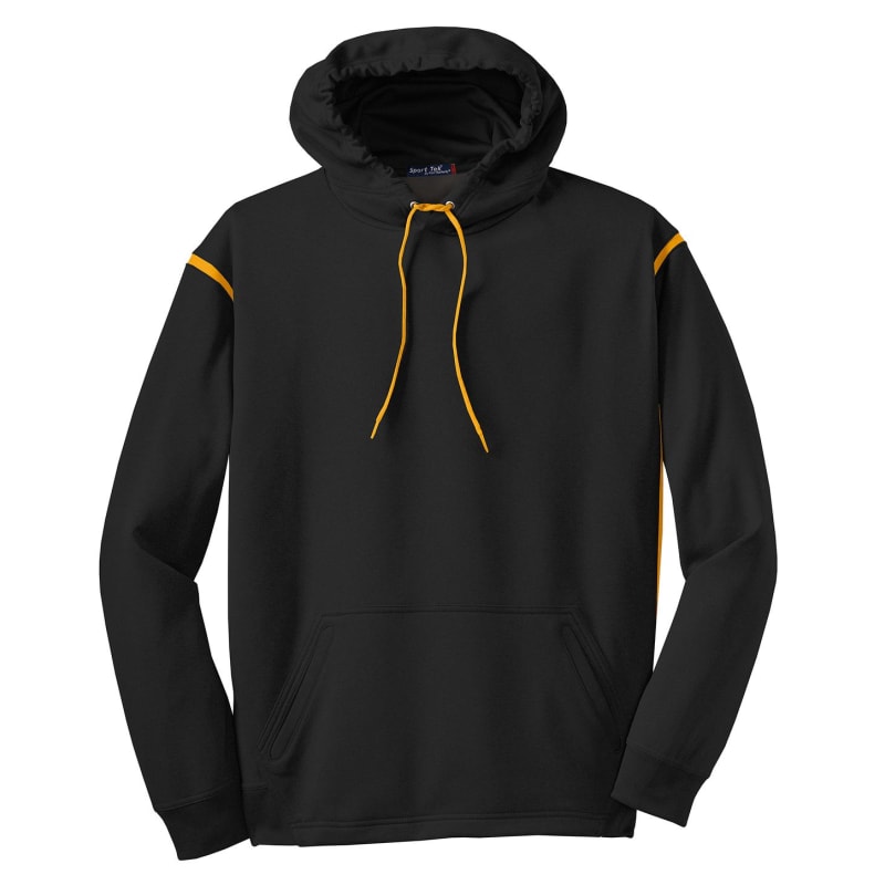 Sport-Tek Tech Fleece Colorblock Hooded Sweatshirt. 1
