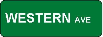 18" x 6" Custom Street Signs with standard vinyl lettering on one side. 2