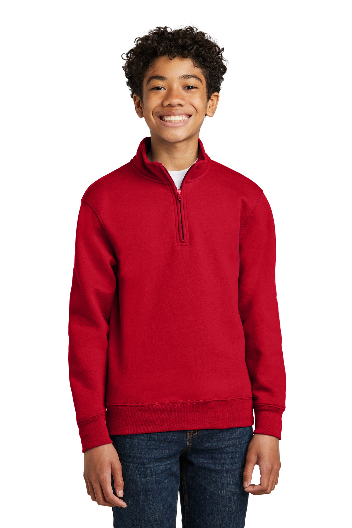 Port & Company® Youth Core Fleece 1/4-Zip Pullover Sweatshirt 13