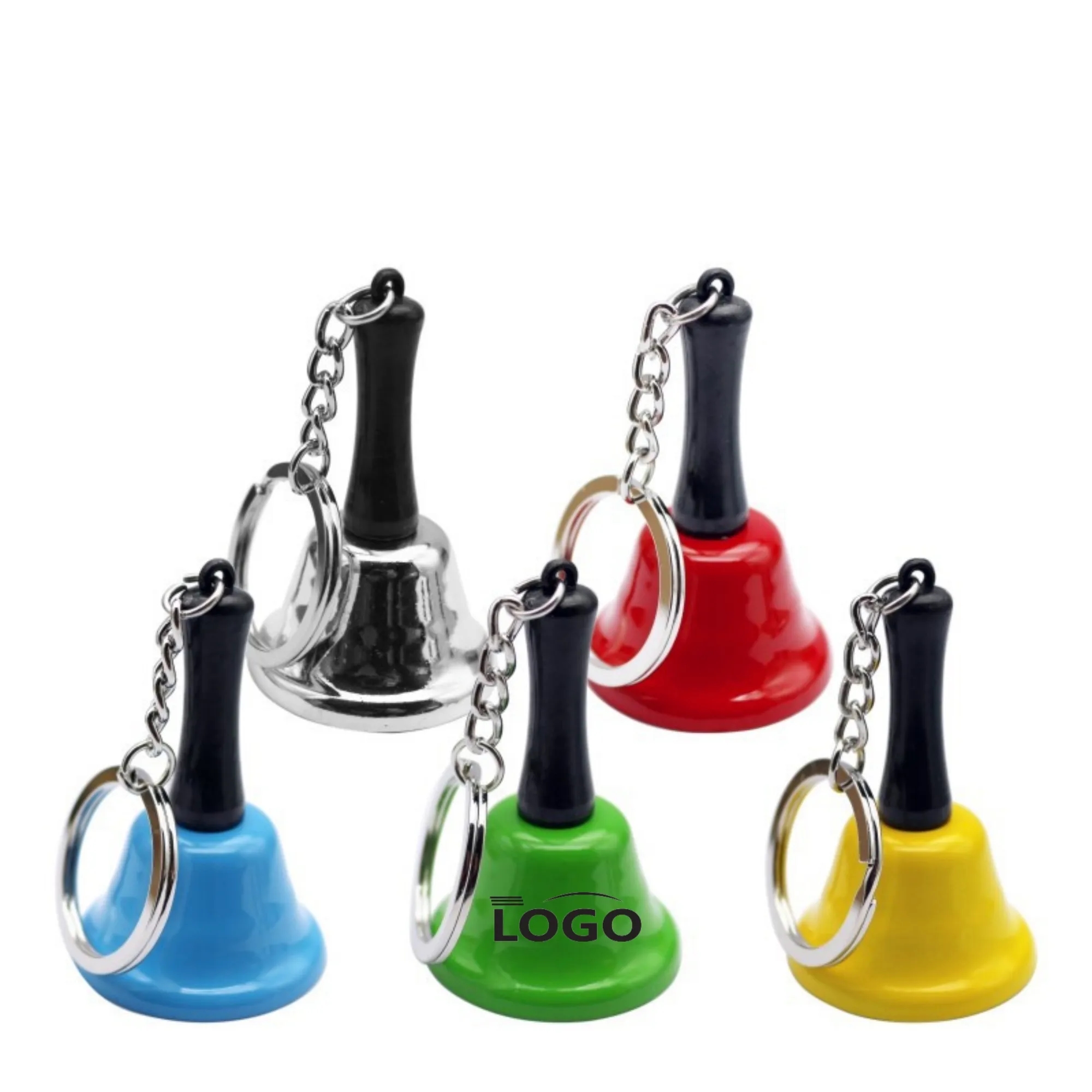MOQ 20PCS Mini Metal Dinner Bell Keychain 1