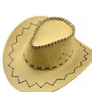 Mens Brown Black Cowboy Hat 1