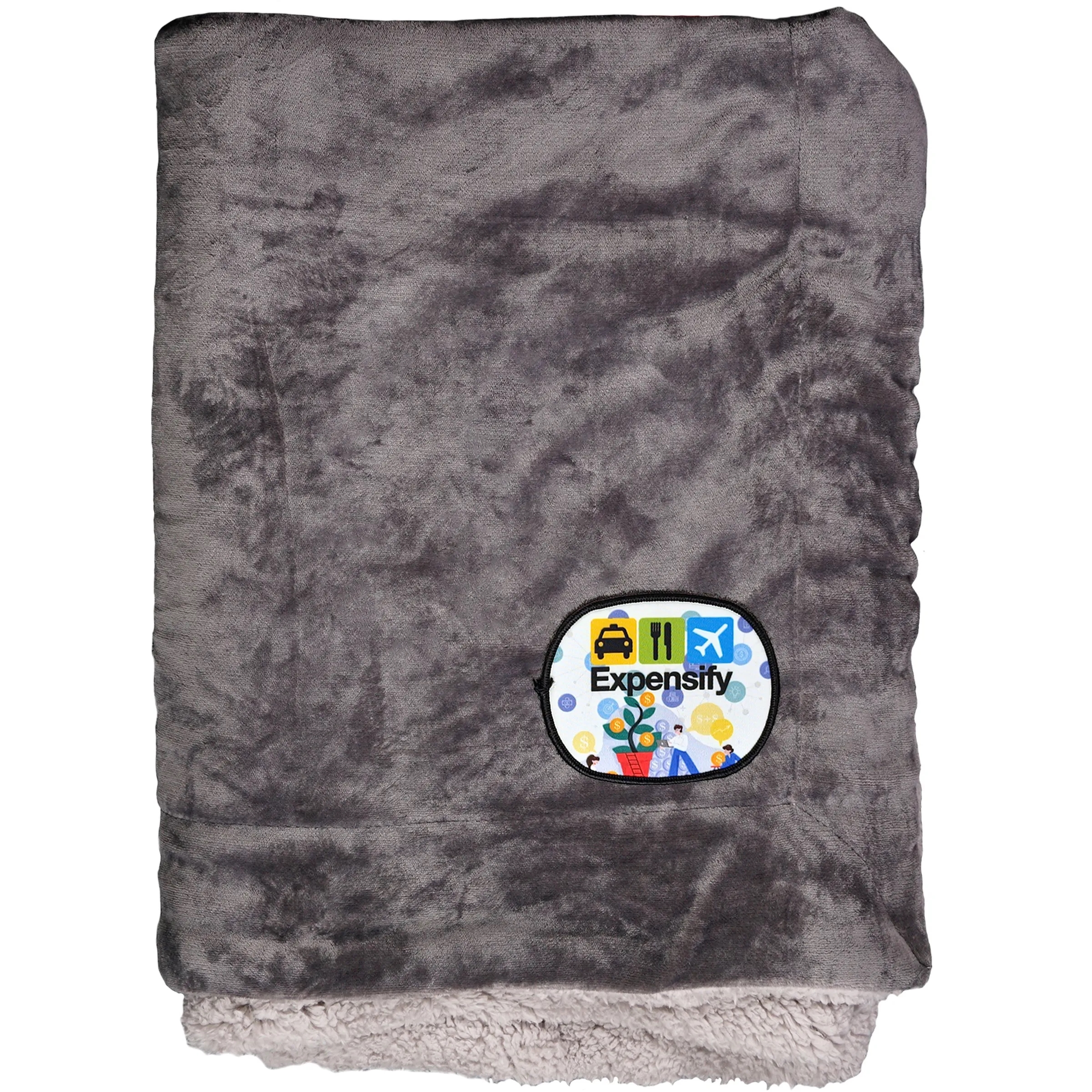 Sherpa Fleece Embroidered Emblem Blanket 7