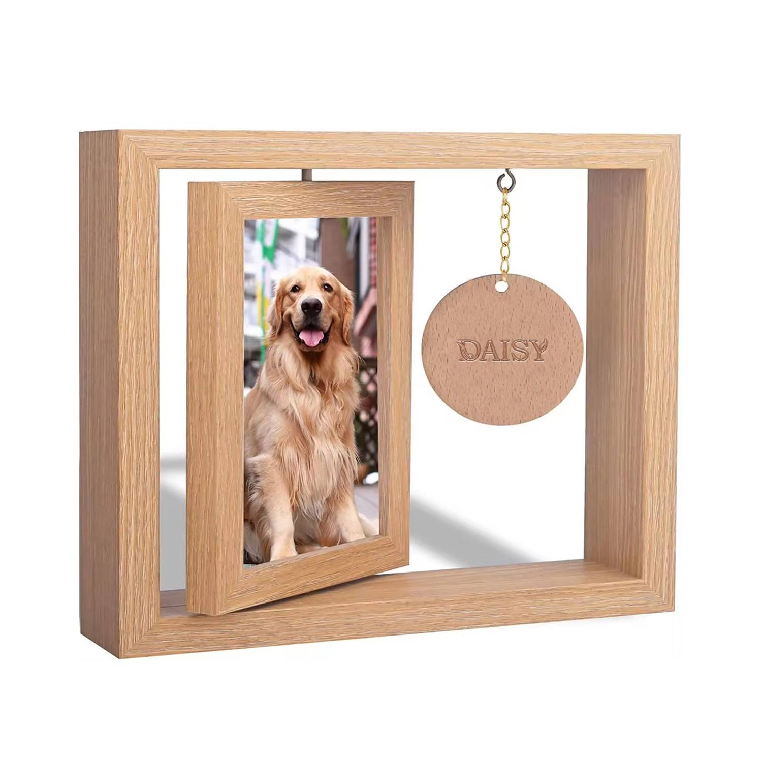 Wooden Rotating Memorial Photo Frame 2