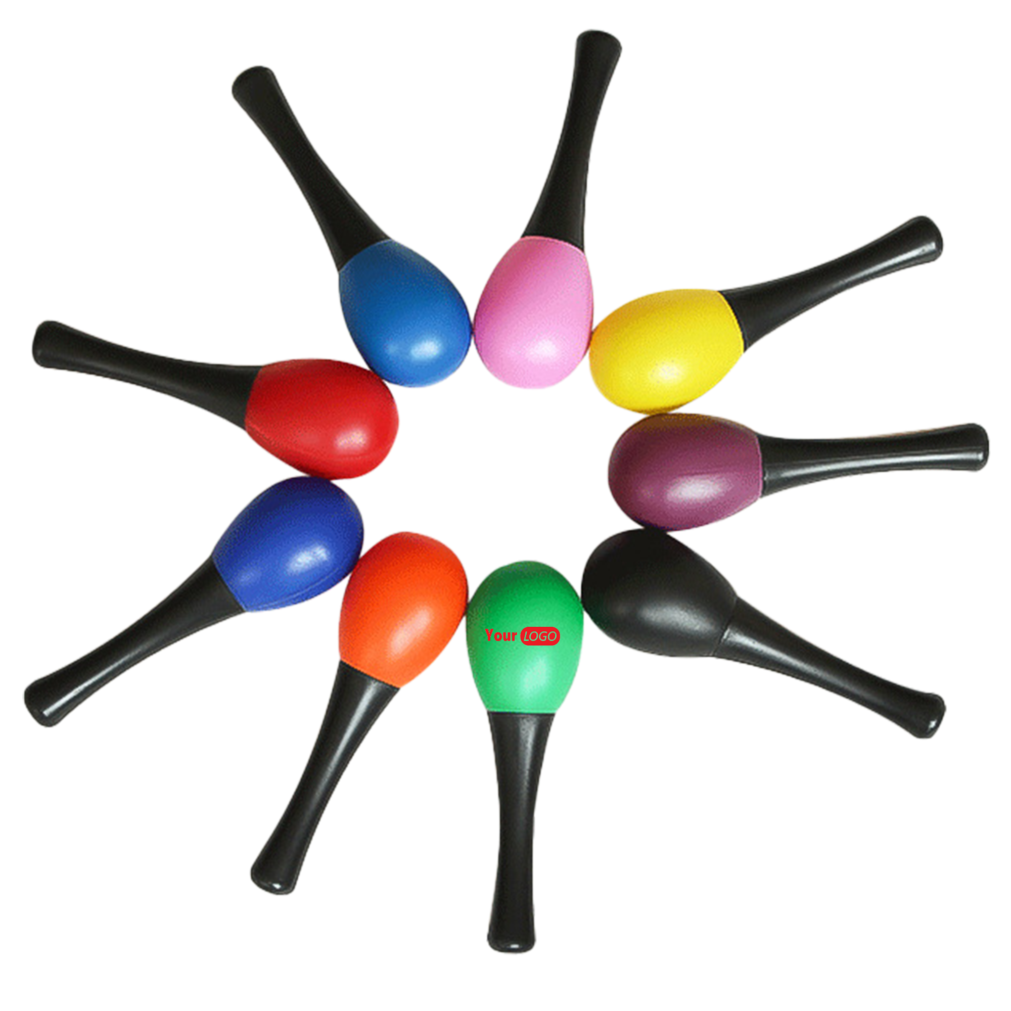 Kids Plastic Maraca Orff Percussion Instrument Kindergarten Teaching Aid 1