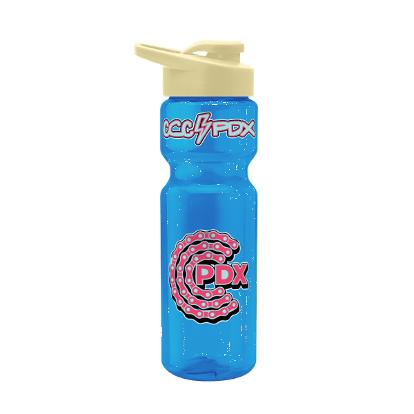 Blazer 28oz Transparent Bike Bottle w/Drink-thru Lid 859