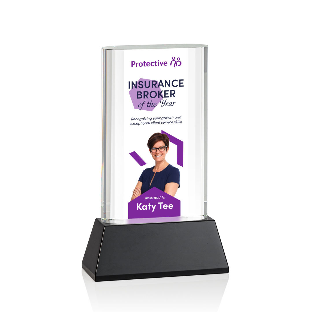 Merit VividPrint™ Award on Base - Black 6