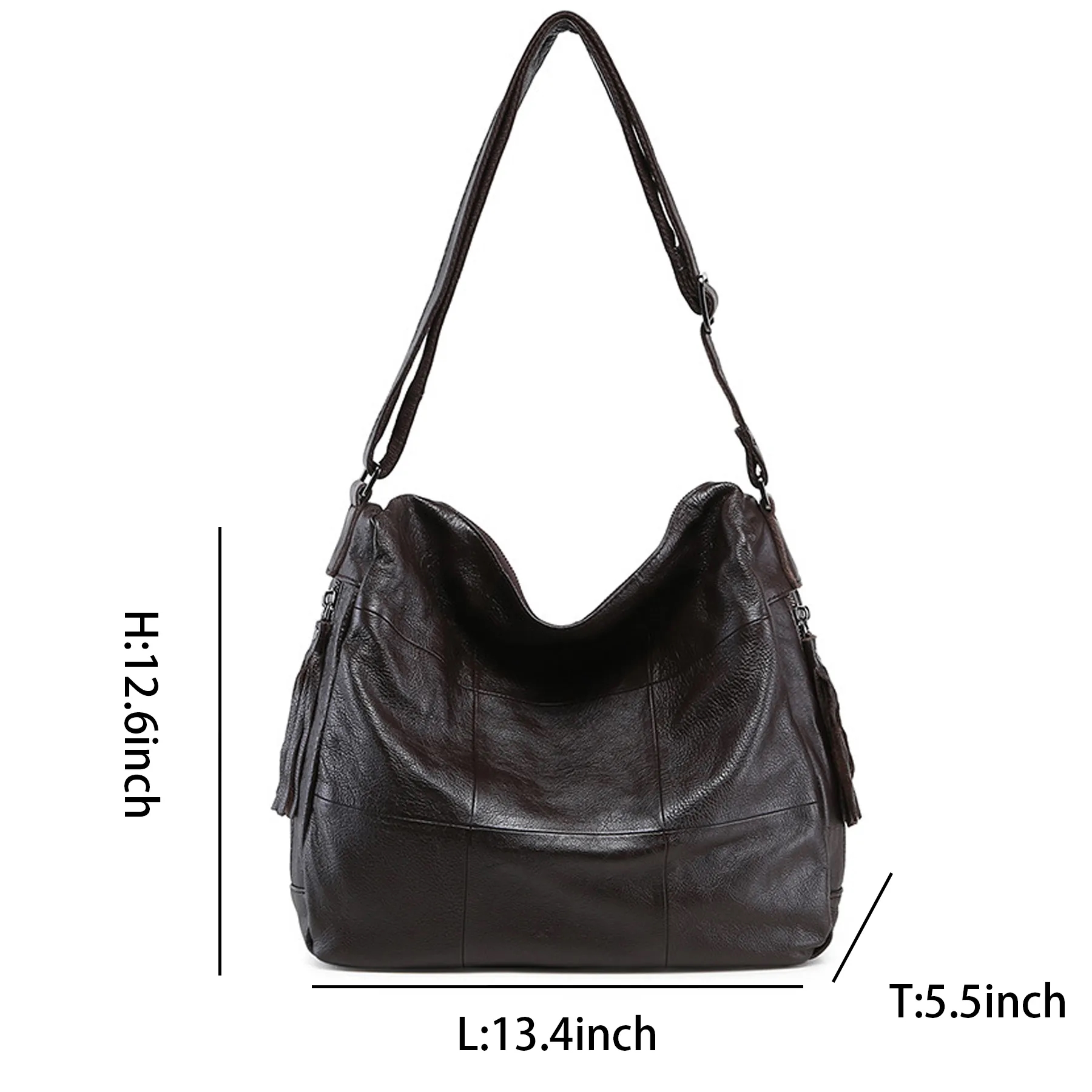 Genuine leather Hobo Purse Shoulder Bags for Women 5