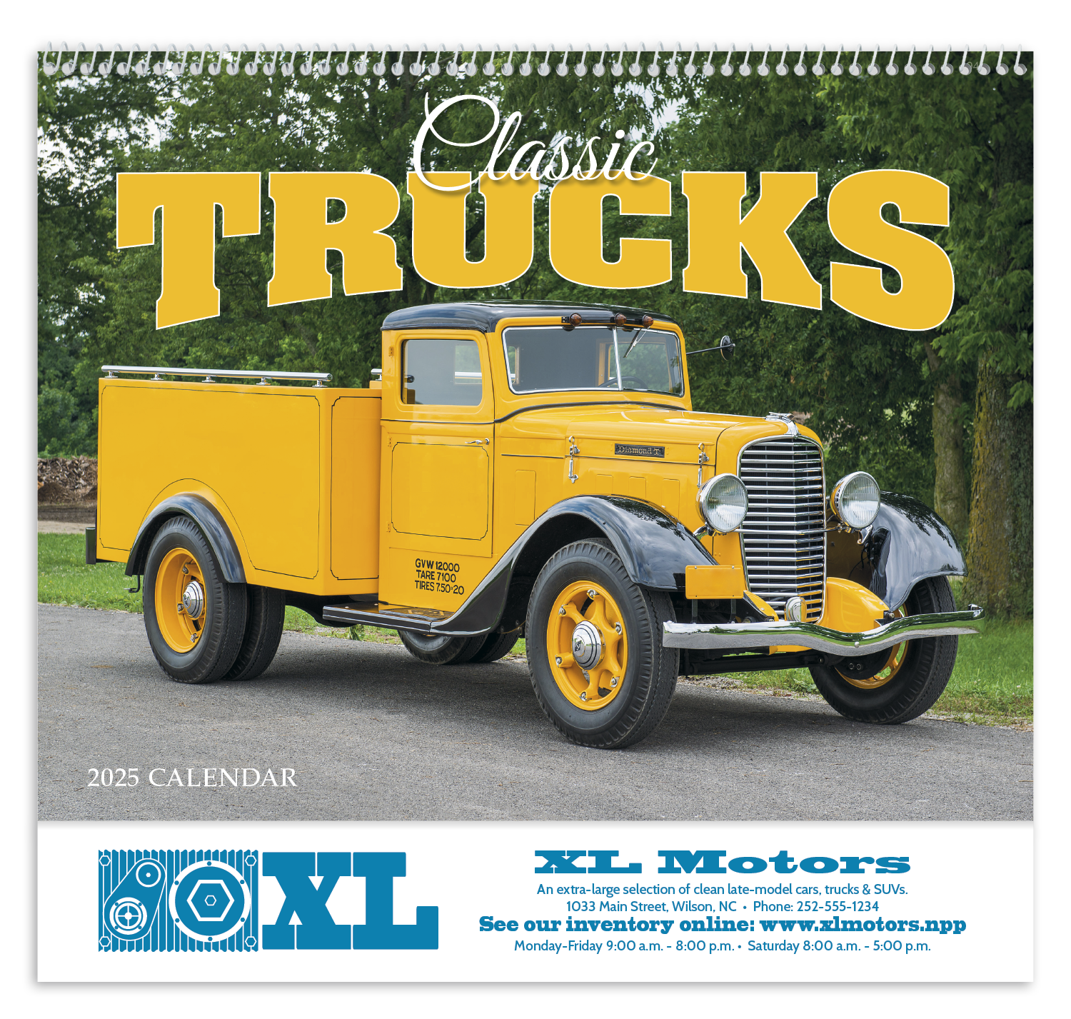 HotLine® Products Classic Trucks Appointment Calendar - Spiral 21