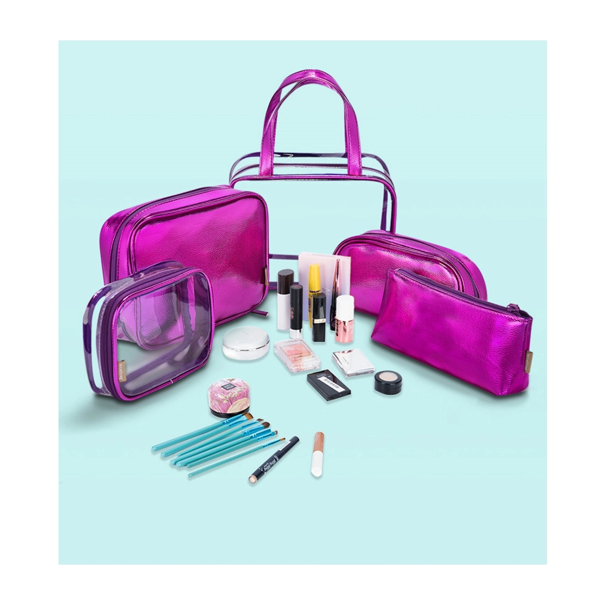 Clear PVC Backpack Set of 6 4