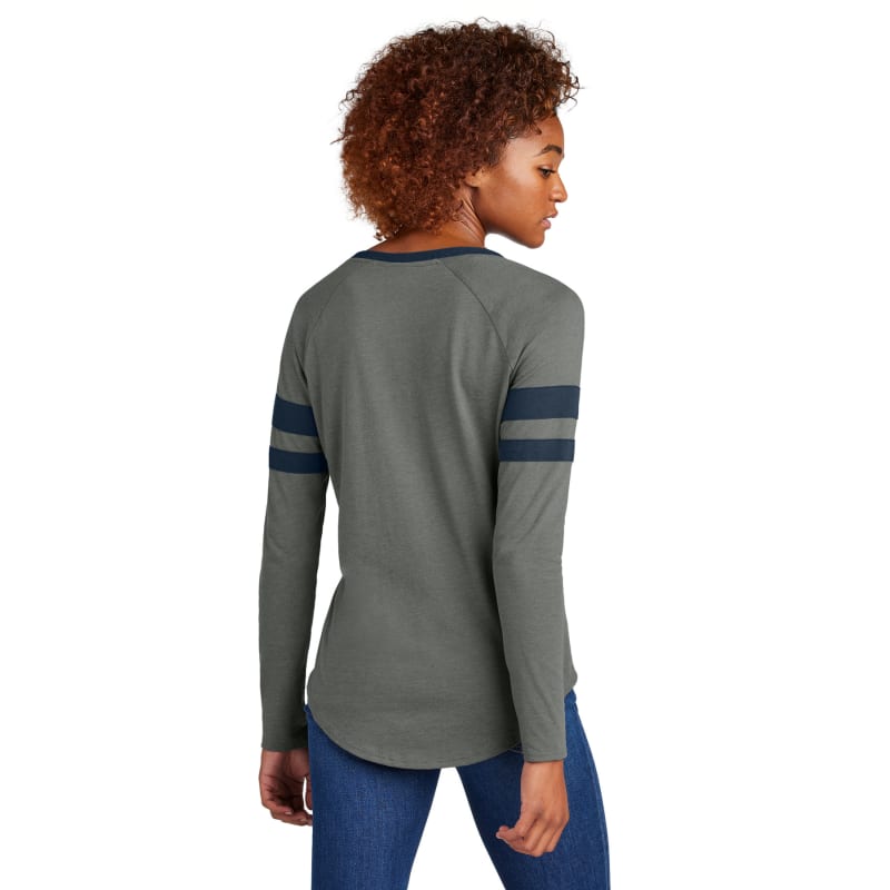 Sport-Tek Women's Halftime Stripe Long Sleeve V-Neck Tee 7