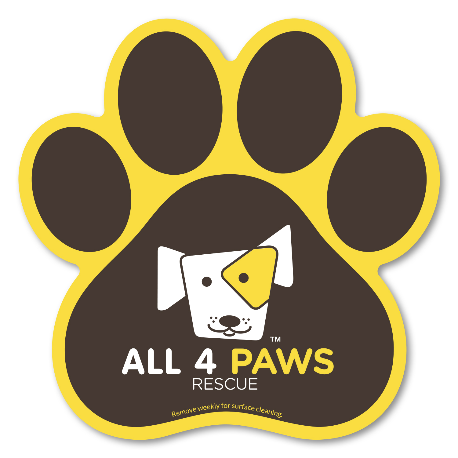 Paw Print Car Magnet 5.75 x 5.75
