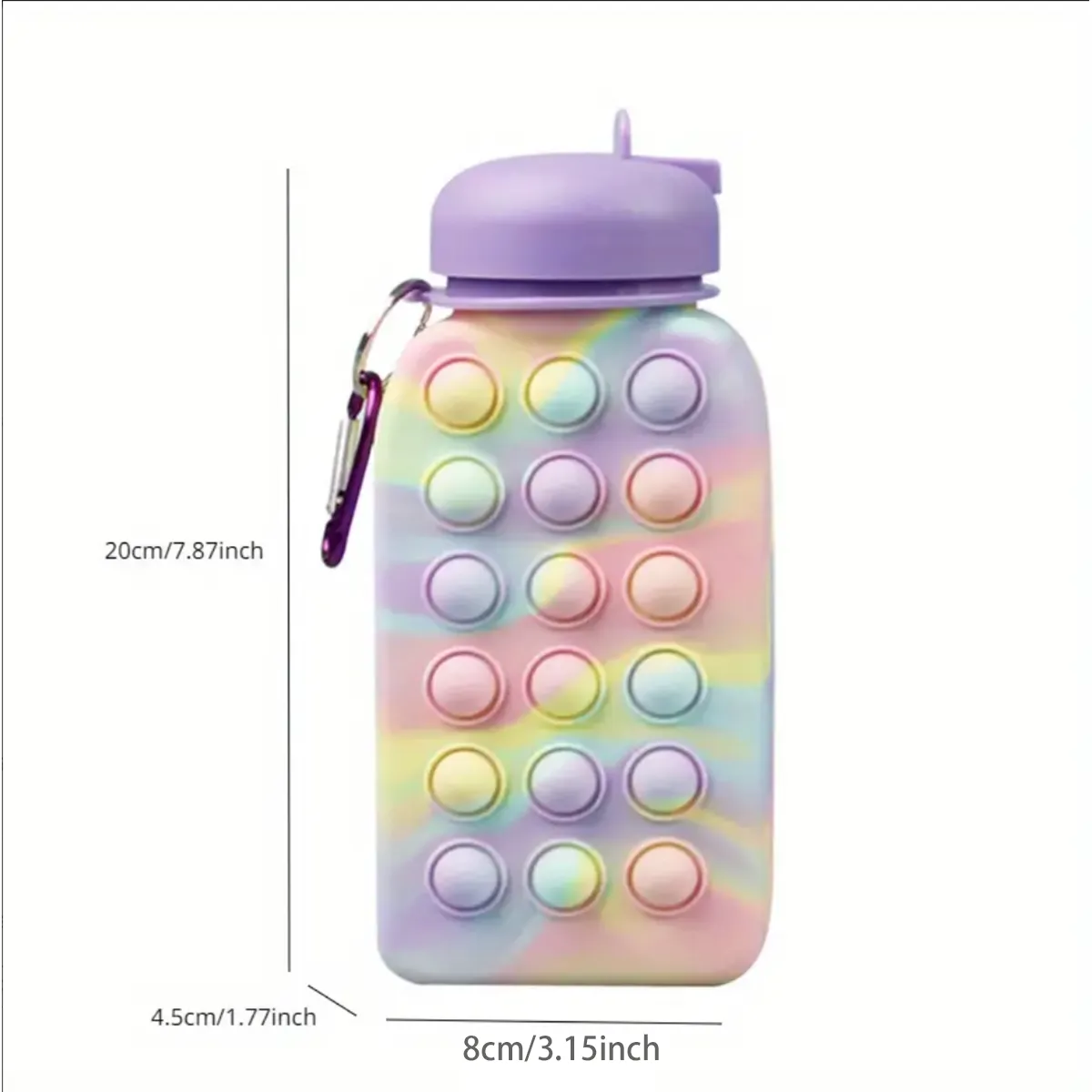 500ML Decompression Portable Bubbles Folding Water Bottle, custom stadium cup with logo imprint 4