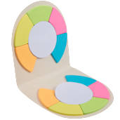 Recycled Milk Carton Round Sticky Notes Pad 32