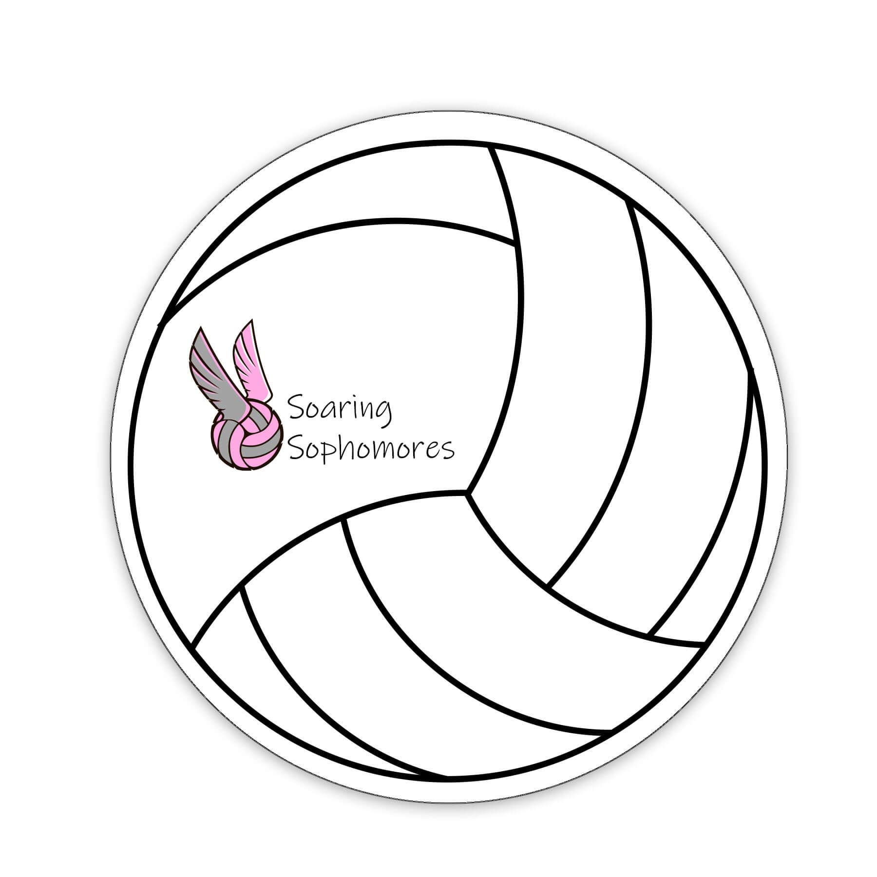 Volleyball Shaped NoteKeeper™ Magnet 35 Mil 2