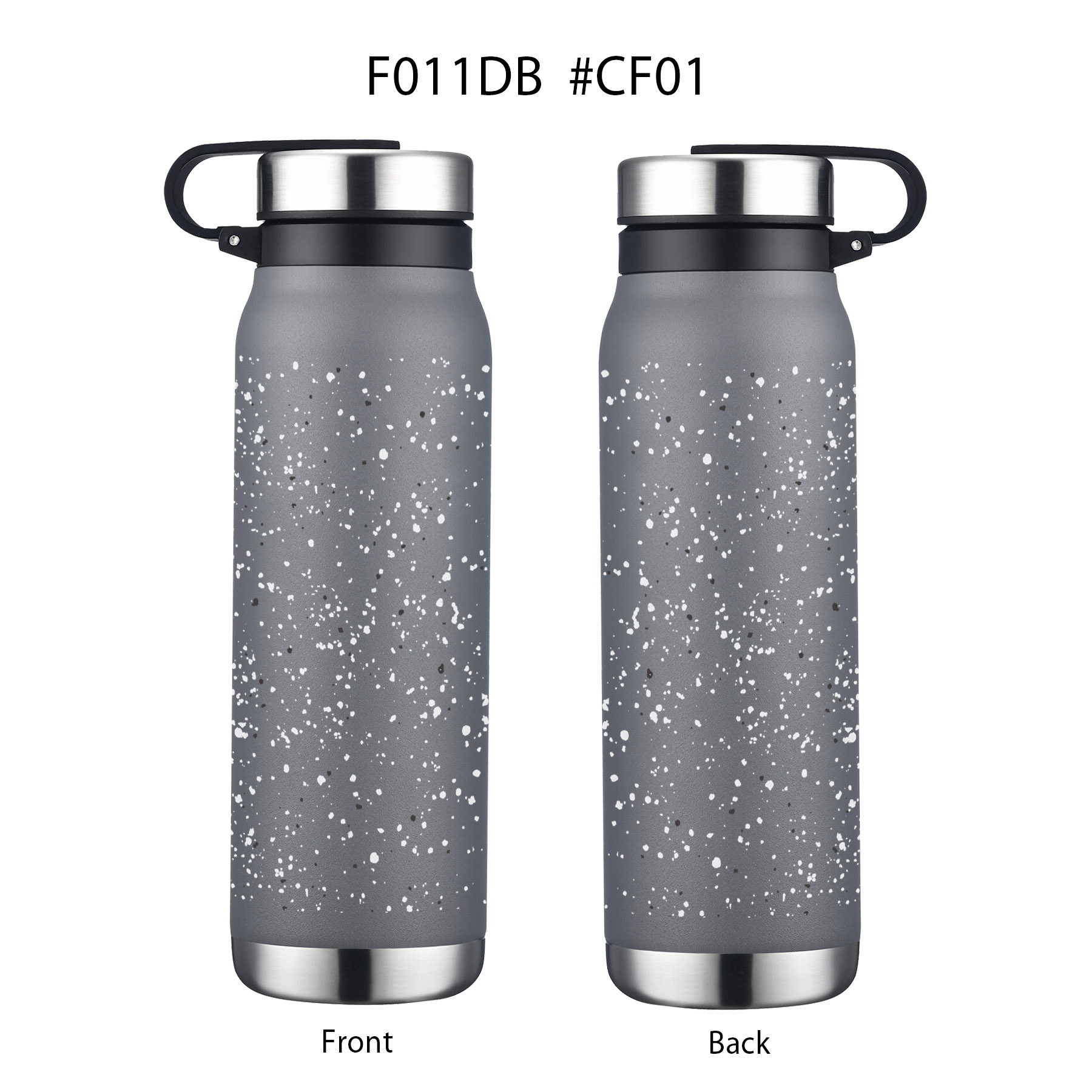 20 oz. Speckled Design Stainless Steel Vacuum Water Bottle w/Twist Lid, custom water bottle with logo imprint 4