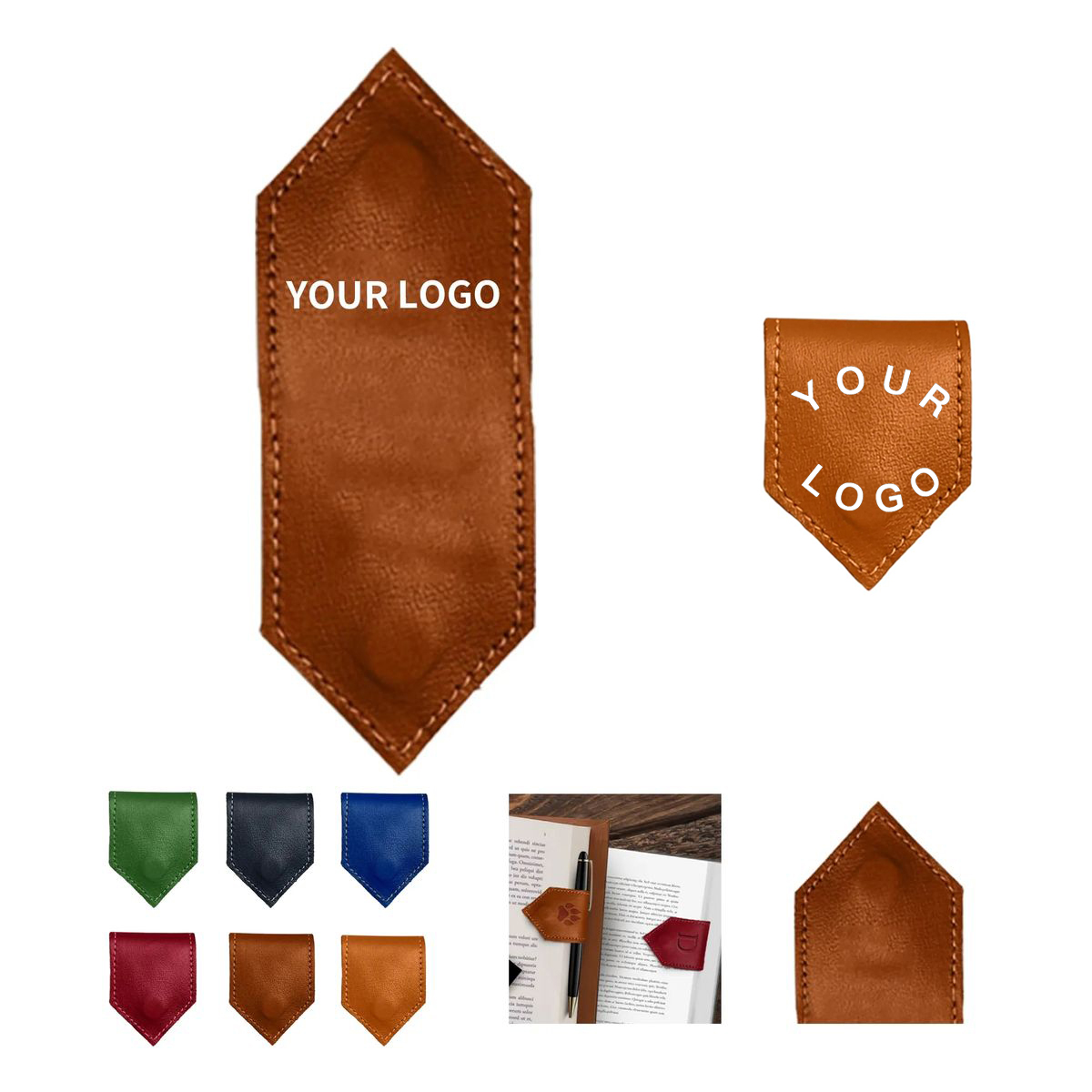 PU Reading Bookmark with Magnet Fastener 4
