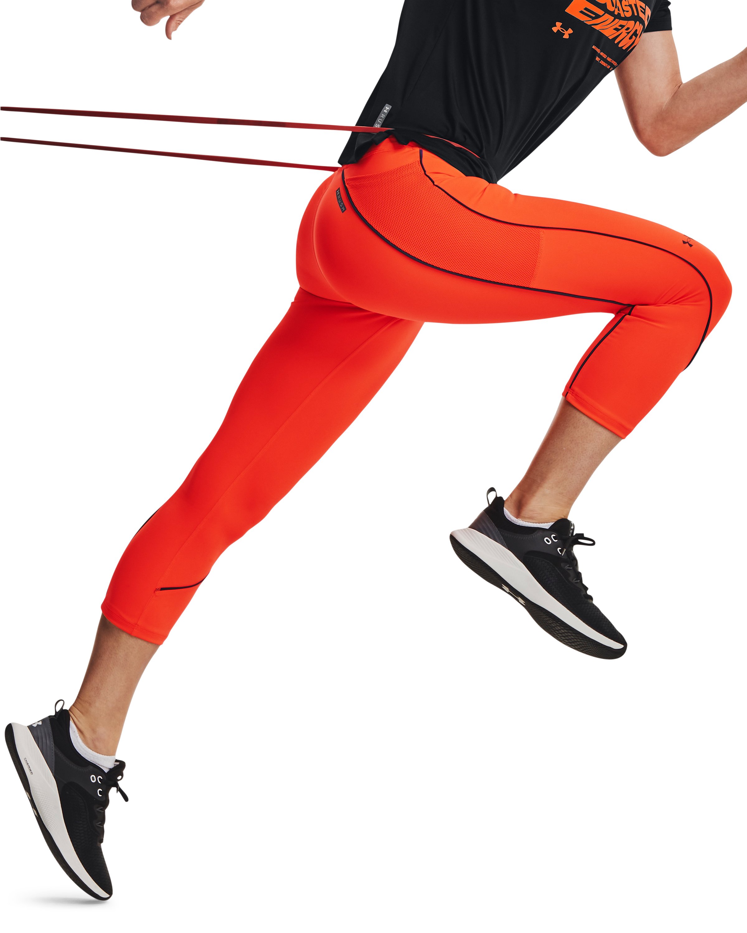 Women's UA RUSH HeatGear No-Slip Waistband Pocket Capris 1
