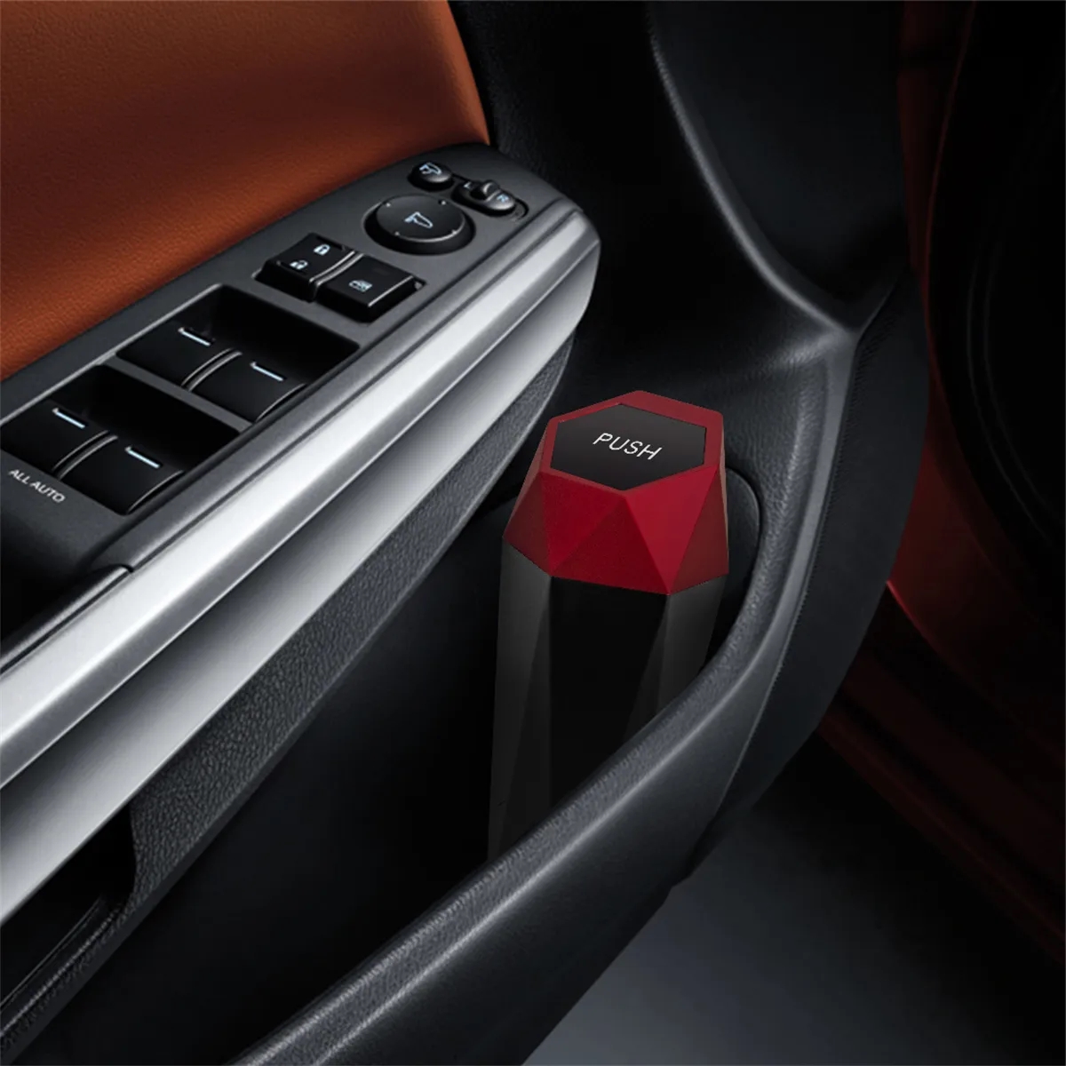 Car Trash Can with Lid Mini Garbage Bin 3