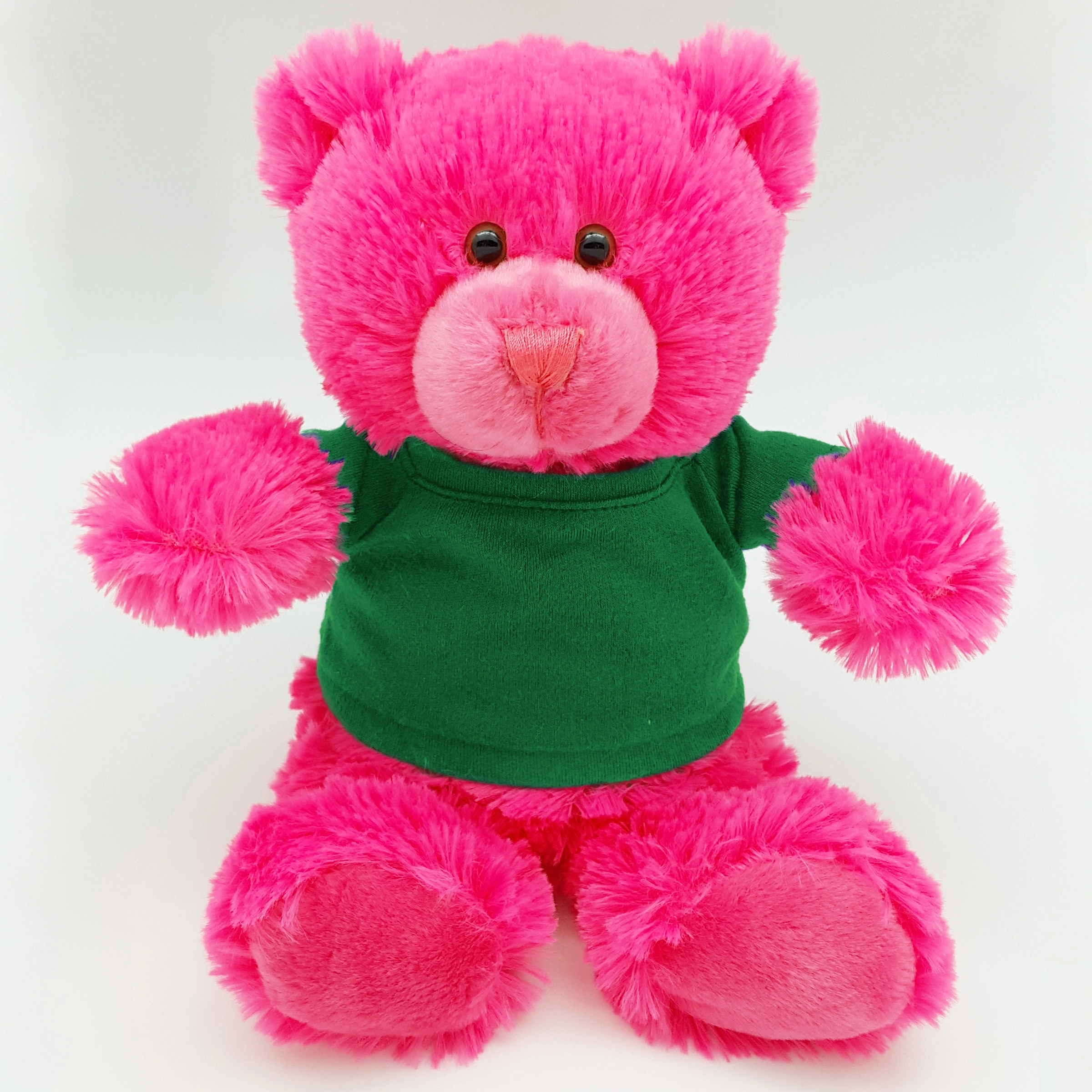 8" Bright Color Hot Pink Bear 2