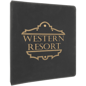 10 1/2" X 11 1/2" Laserable Leatherette 3 Ring Binder With 1" Slant D Rings 8