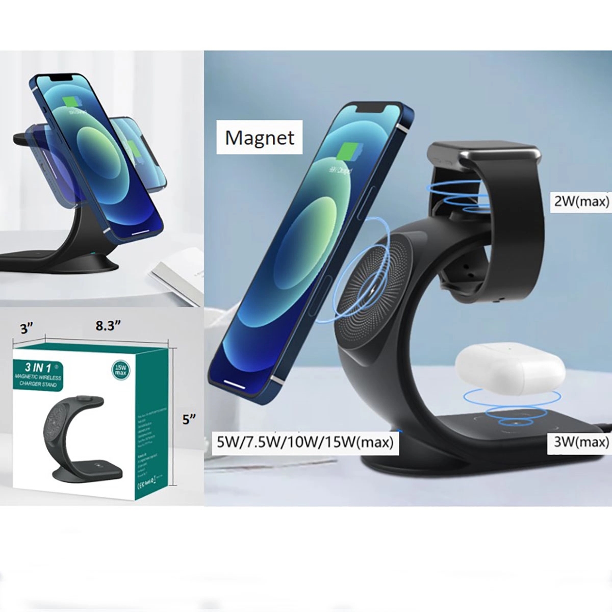 3 In 1 Magnetic Wireless Charging Station 3