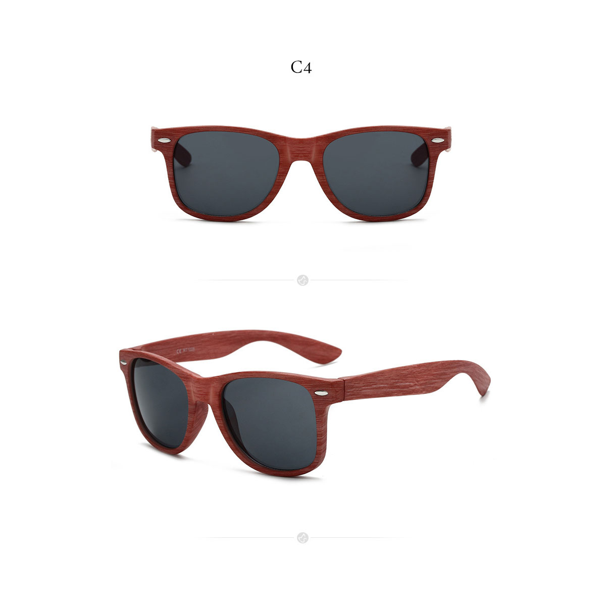 Retro Faux Wood Sunglasses 7
