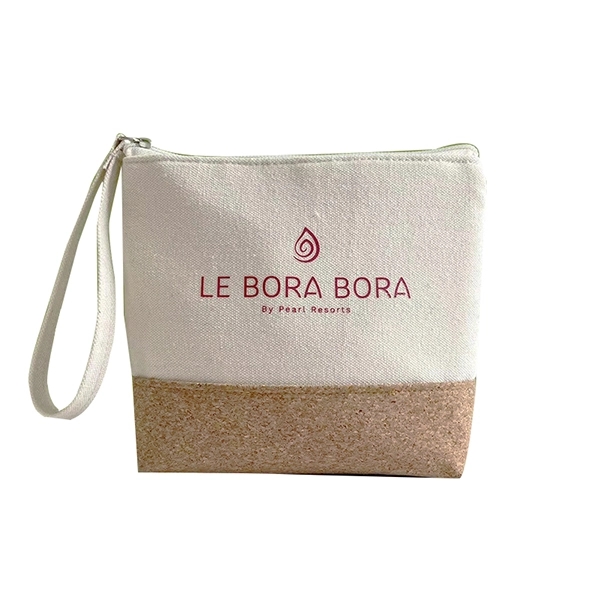 Eco-friendly Canvas Cork Cosmetic Bag 3
