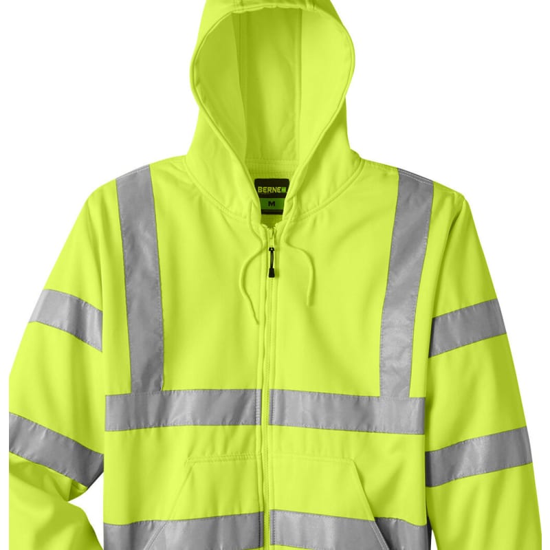 Berne Men's Berne Hi-Vis Class 3 Lined Hooded Sweatshirt 1