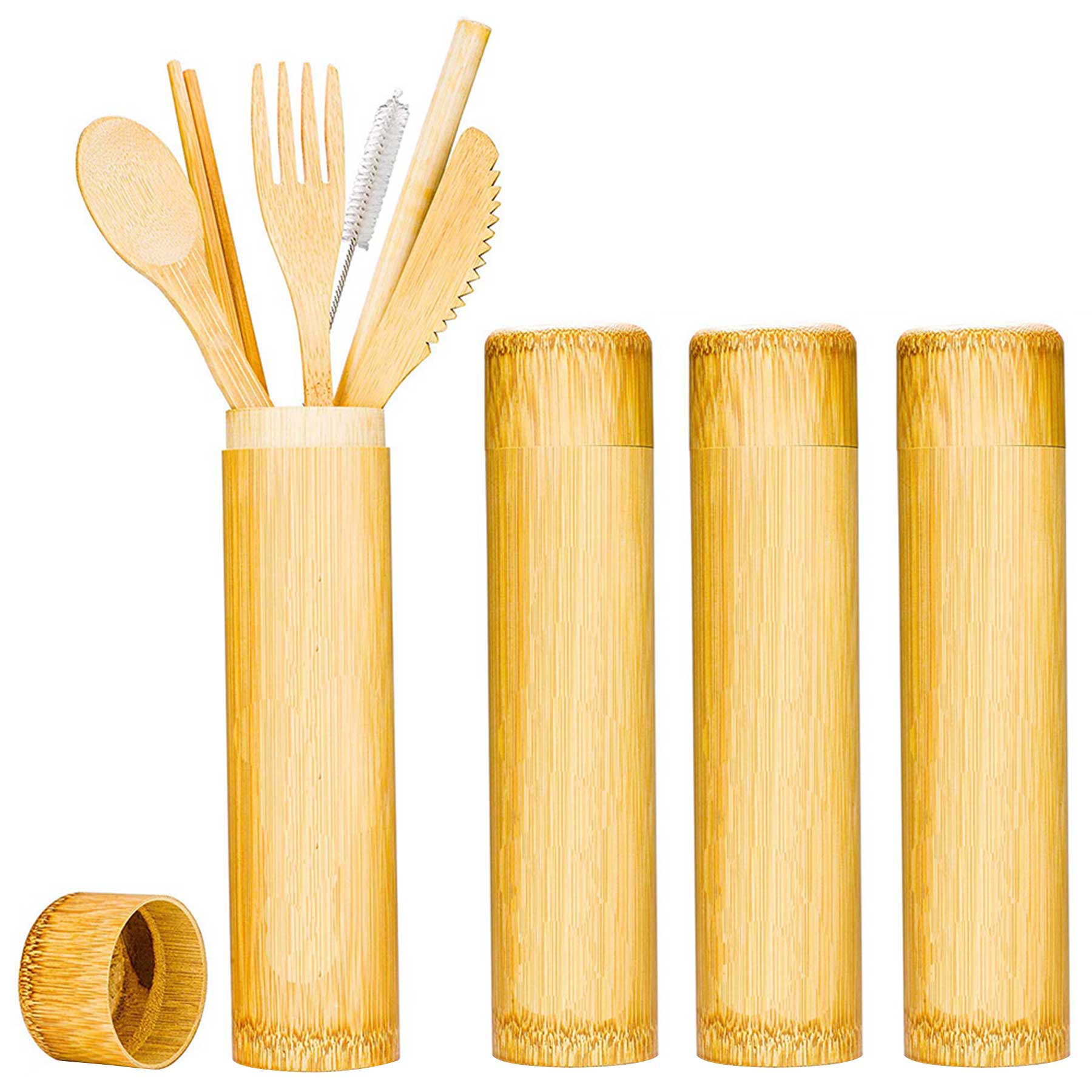 6 in 1 Bamboo Cutlery Set With Bamboo Tube 2