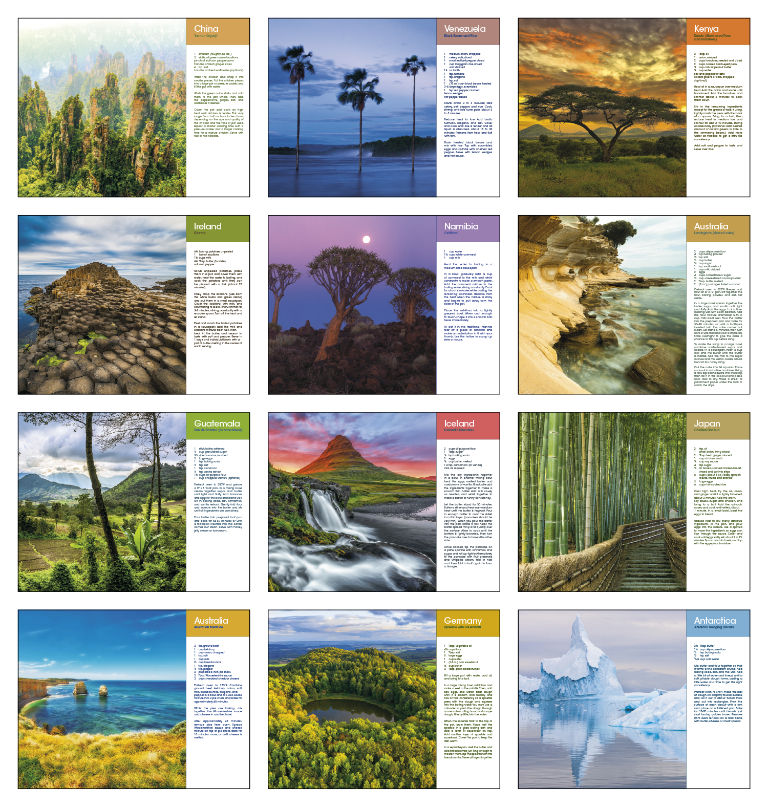 Triumph® Calendars World Scenes with Recipe Calendar 6