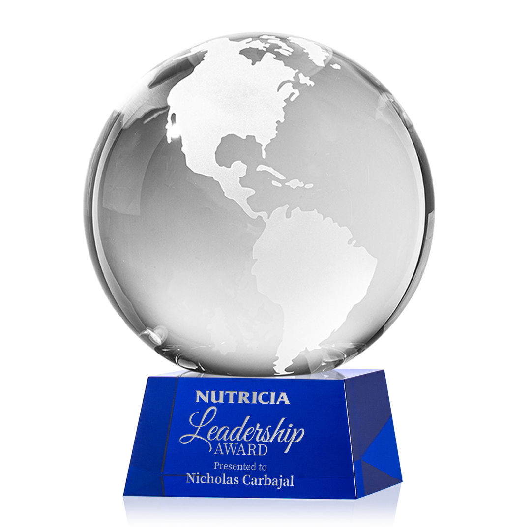 Globe Award on Robson Base - Blue 5