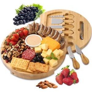 Bamboo Round Charcuterie Boards Set 2