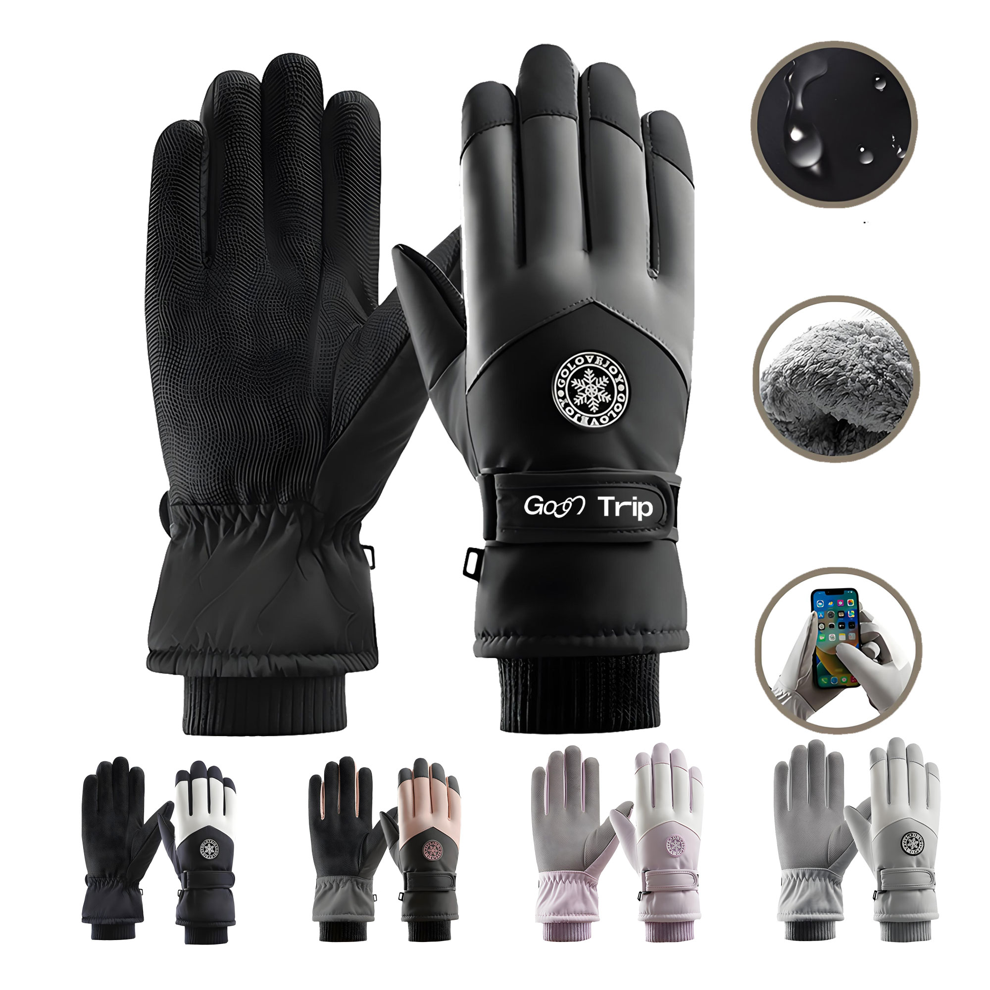 Winter Velvet Skiing Gloves 3