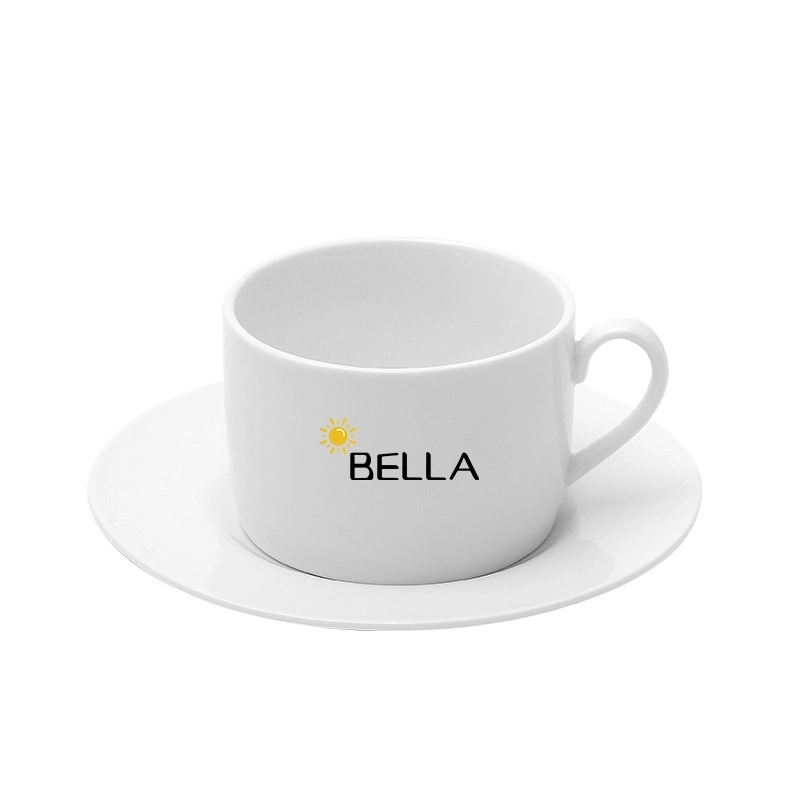 6 Oz Simply White Rim Round Cup And Saucer Set 2