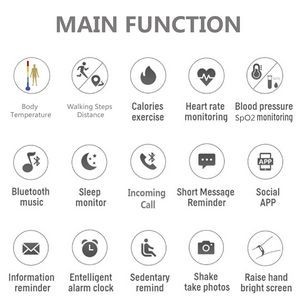 Fitness Bracelet Tracker With Body Temperature Sensor 17