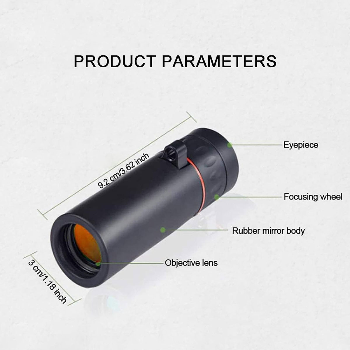 OptiZoom 8X Portable Monocular for Outdoor and Travel Mini and Affordable 7