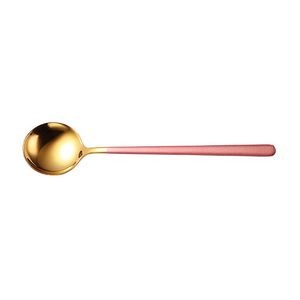7.67 Inch Dual Color Golden Spoon With Round Head 15