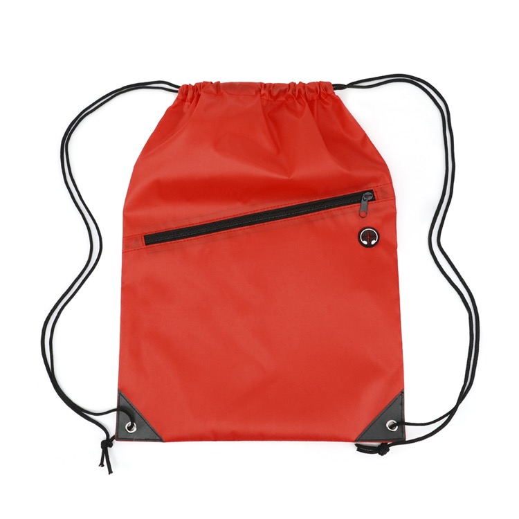 Drawstring Backpack with Front Zipper Pocket 21