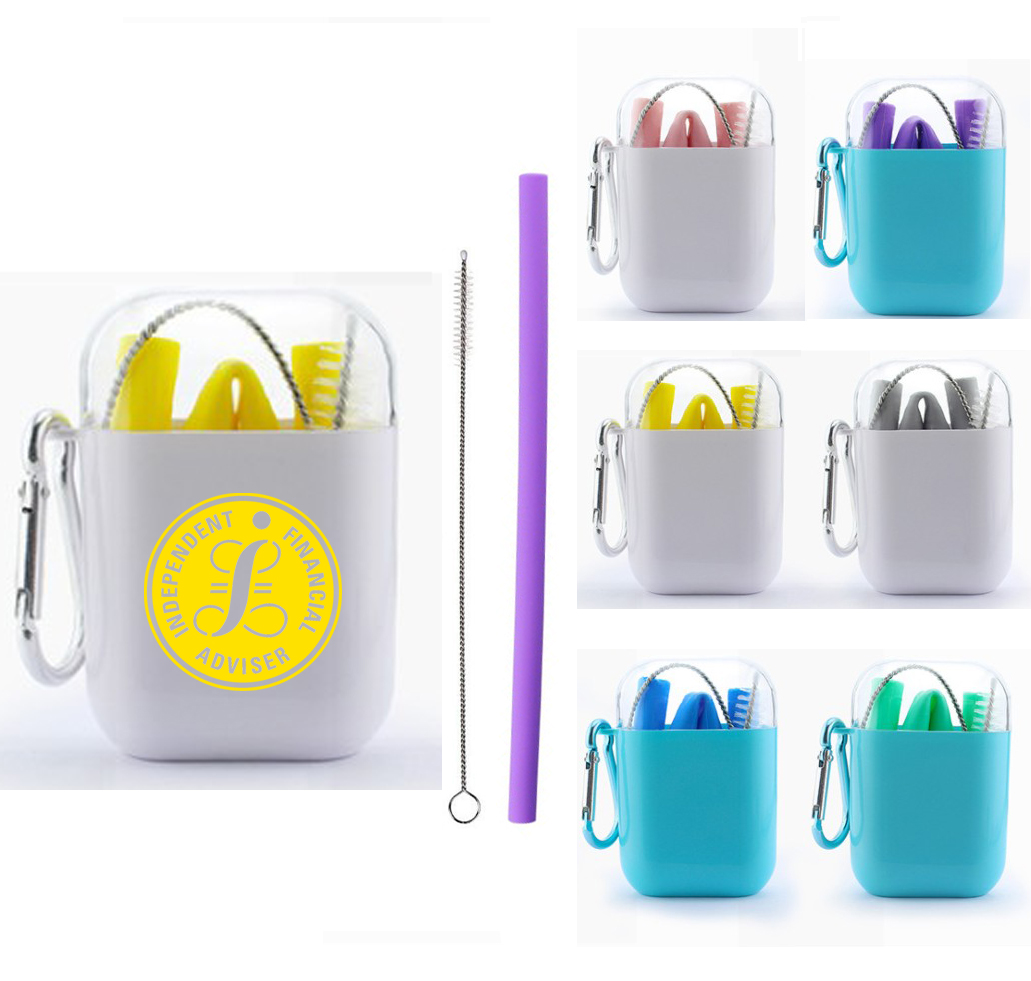 Collapsible Silicone Straw Set W/ Brush 2