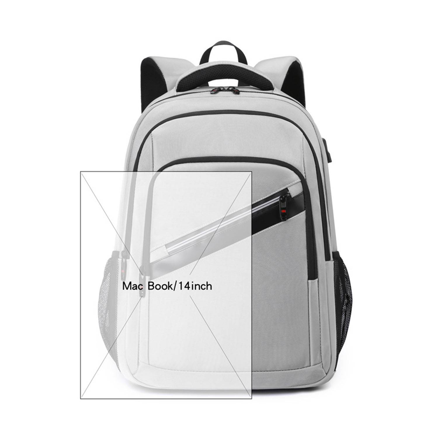 Mutipocket bussiness Laptop travel backpack 6