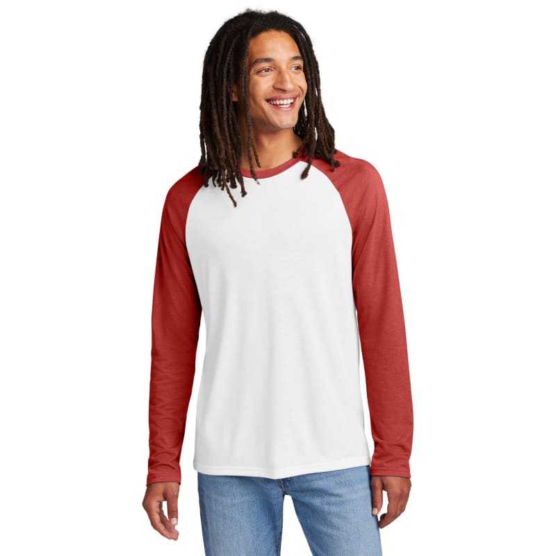 AllMade Unisex Tri-Blend Long Sleeve Colorblock Raglan 41