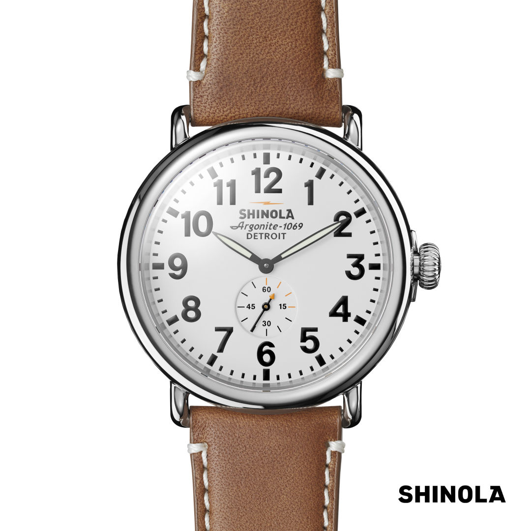 Shinola® Runwell Watch - White/Tan